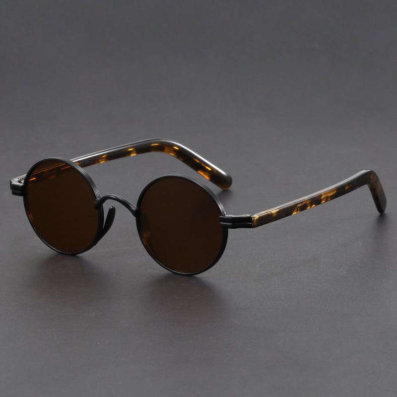 metal frame crystal glasses crystal stone glasses stone mirror vintage round sunglasses men's trend women's tokai sunglasses