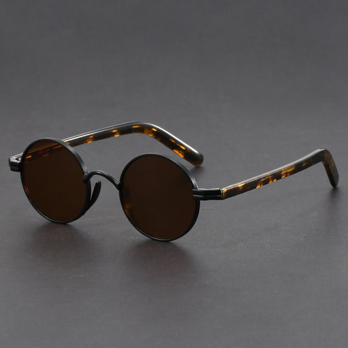 metal frame crystal glasses crystal stone glasses stone mirror vintage round sunglasses men's trend women's tokai sunglasses