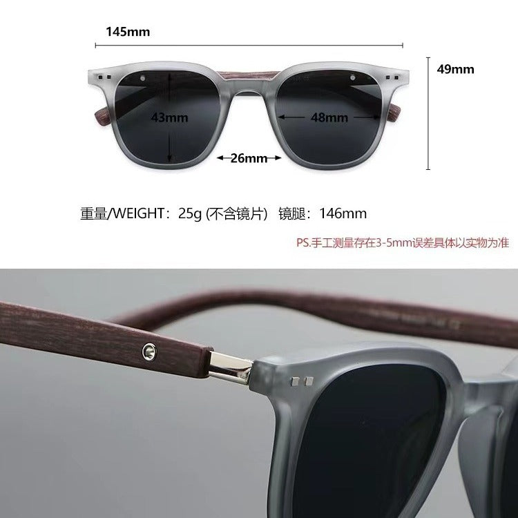 Frosted Grey Square Sunglass