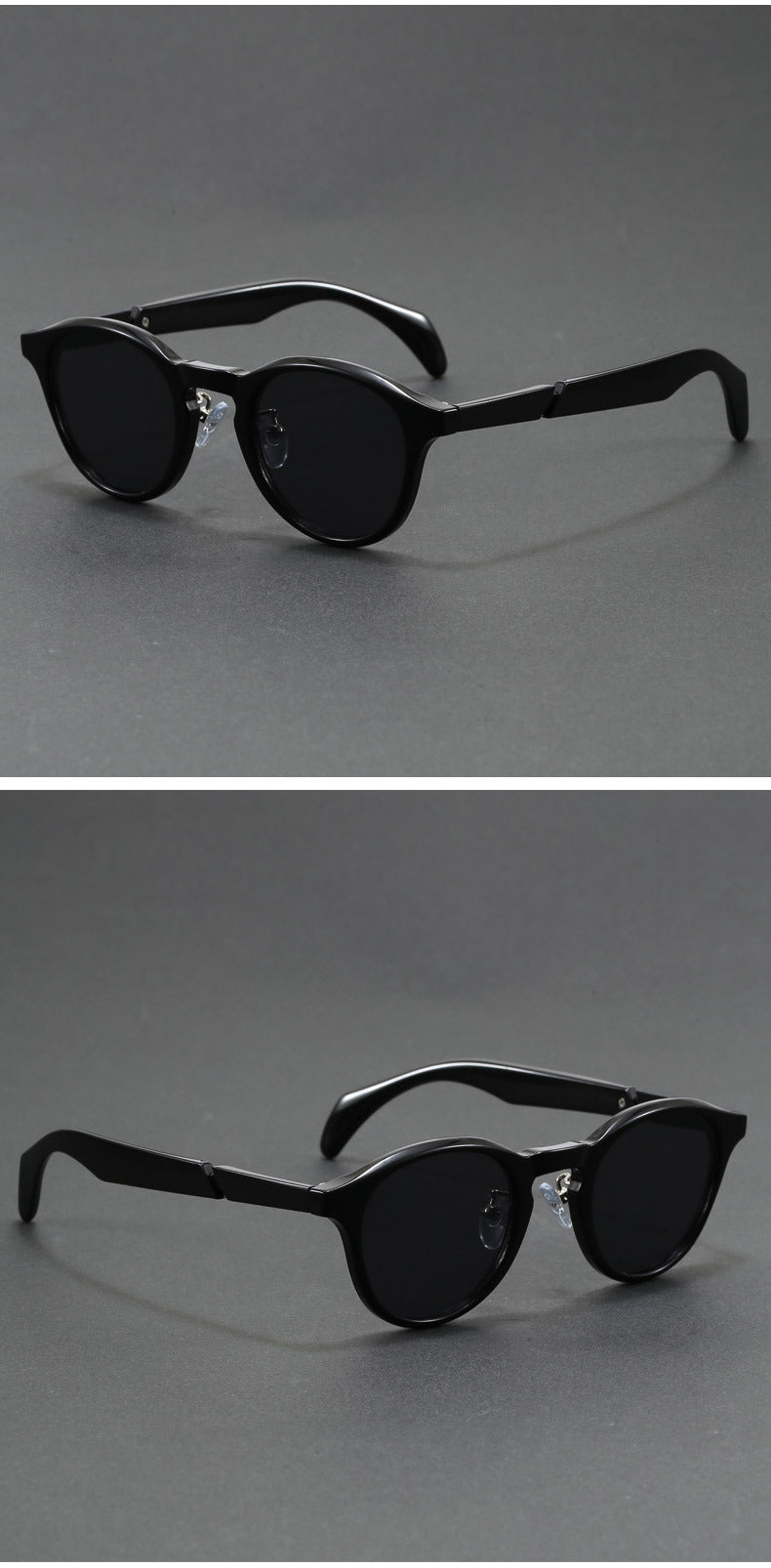 Orbit Shine - Bright Black & Grey, front and side view