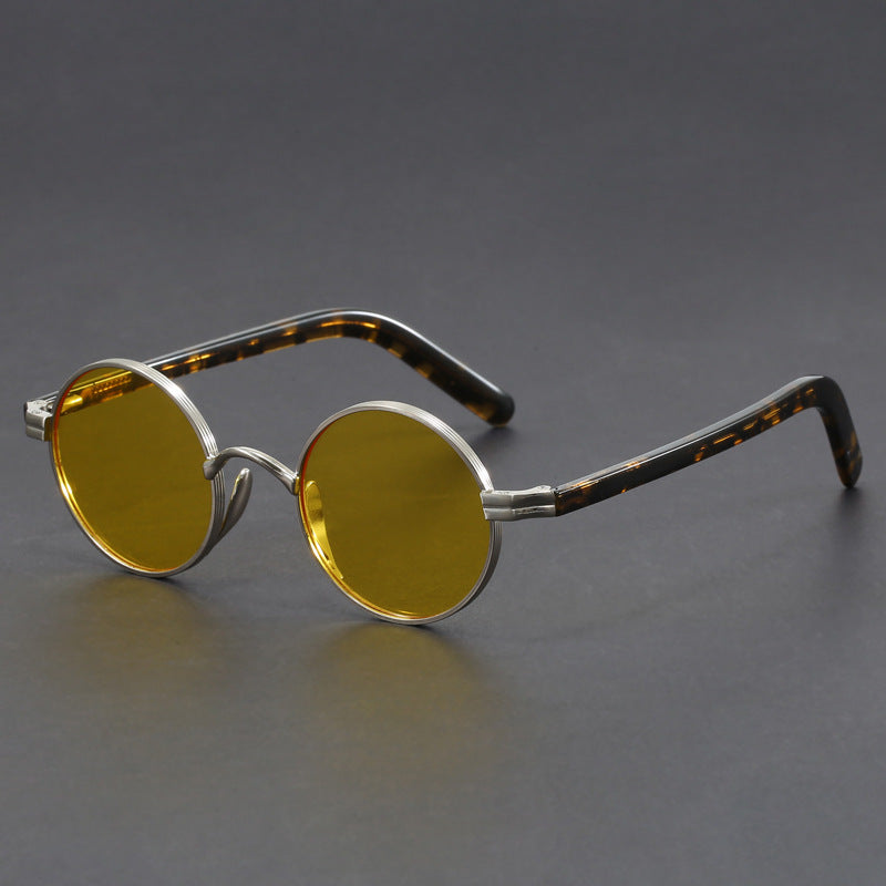 metal frame crystal glasses crystal stone glasses stone mirror vintage round sunglasses men's trend women's tokai sunglasses