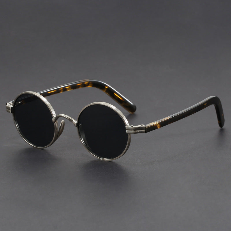 metal frame crystal glasses crystal stone glasses stone mirror vintage round sunglasses men's trend women's tokai sunglasses