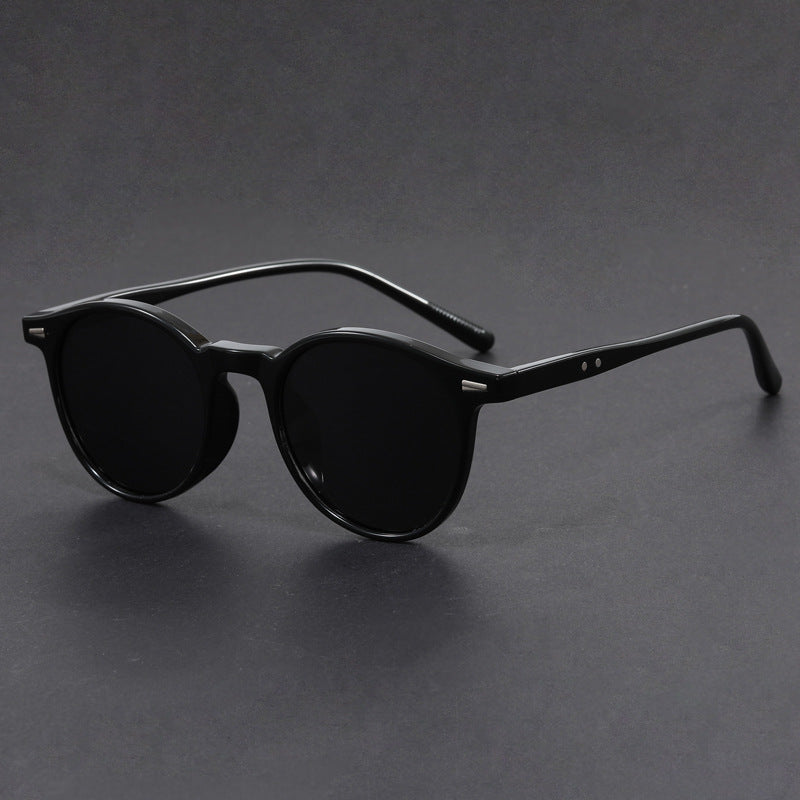 Retro Round Sunglasses with Tortoise Shell