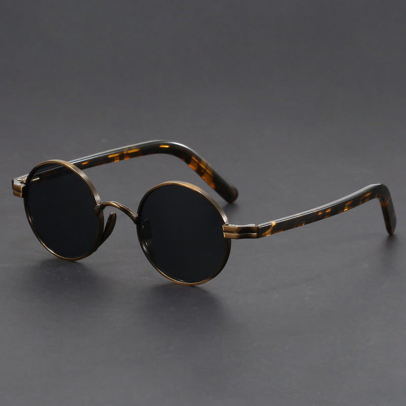 metal frame crystal glasses crystal stone glasses stone mirror vintage round sunglasses men's trend women's tokai sunglasses