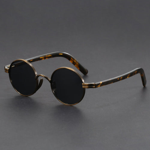 metal frame crystal glasses crystal stone glasses stone mirror vintage round sunglasses men's trend women's tokai sunglasses